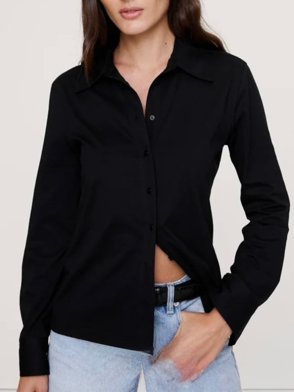 Banana Republic Women's Black Button Down Shirt